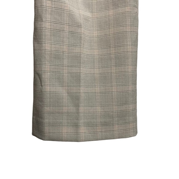 Ann Taylor Factory Pale Beige Gray Pink Plaid Dress Pants High Rise 6 Career - Picture 12 of 16